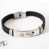 Bracelet Homme Graver Personnaliser Classique Manchette Tressé 4 Bracelet Homme Graver Personnaliser Classique Manchette Tressé