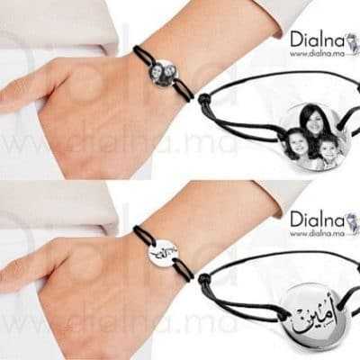 Bracelet rond personnalisé avec photo en acier inoxydable 22mm 3 Bracelet rond personnalisé avec photo en acier inoxydable 22mm – Image 3