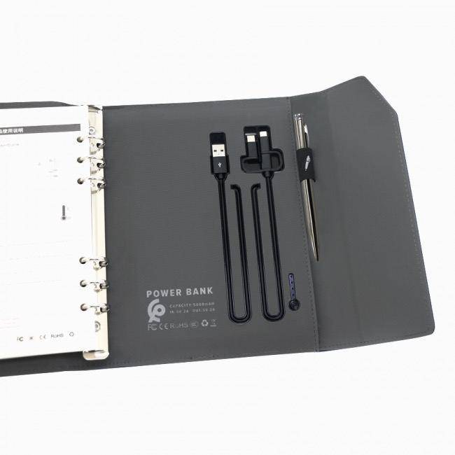 Pack personnalisé DIALNA Bloc notes bleu A5 powerbank stylo 3 Pack personnalisé DIALNA Bloc notes bleu A5 powerbank stylo – Image 3