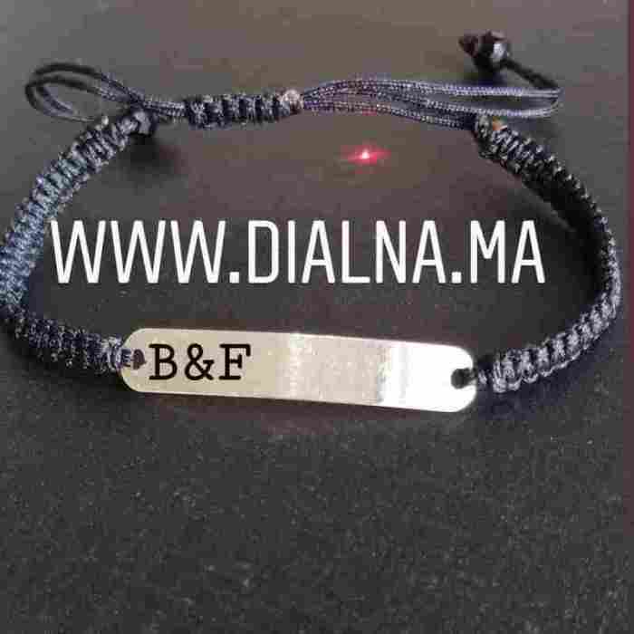 Alternative view of Bracelet en argent personnalisé avec texte de votre choix