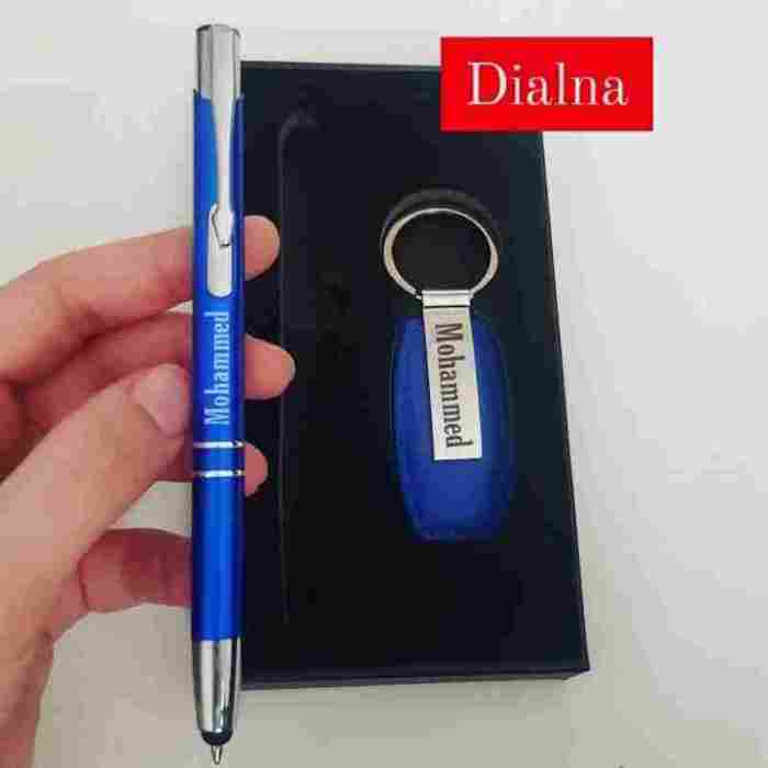 Alternative view of Pack personnalisé DIALNA porte-clé stylo