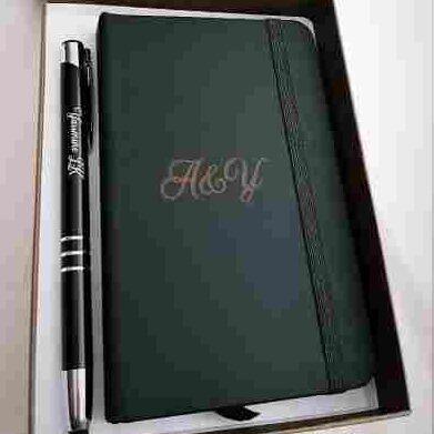 Pack 2 Pièces Personnalisé Avec Texte Bloc-notes Stylo Personnalisé Maroc